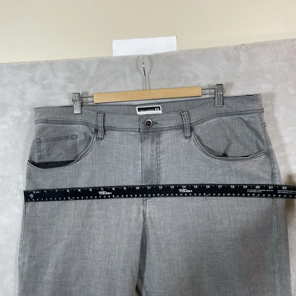 Travis Mathew Legacy Featherweight Stretch Jeans 38x32 Gray Faded Color